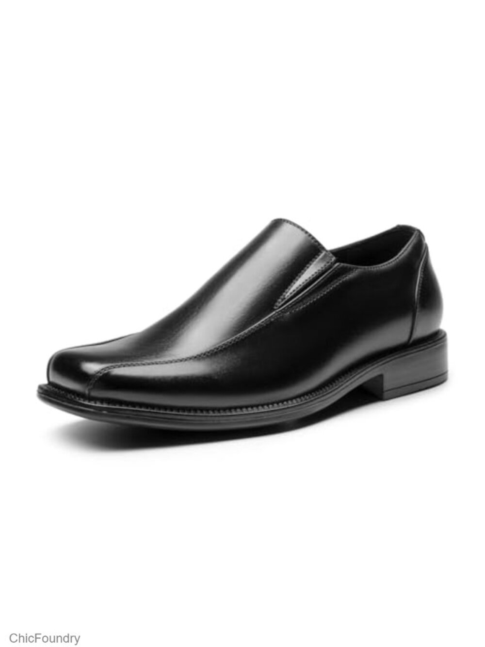 Men's Slip-On Dress Loafers Square Toe PU Upper Comfort Insole